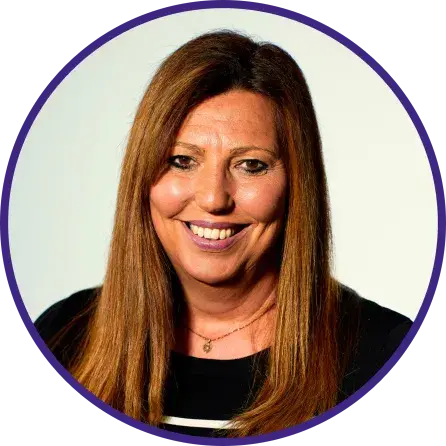 Brunette woman smiling