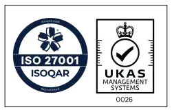 ISOQAR UKAS ISO 27001 joint logo