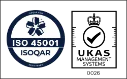 ISOQAR UKAS ISO 45001 joint logo