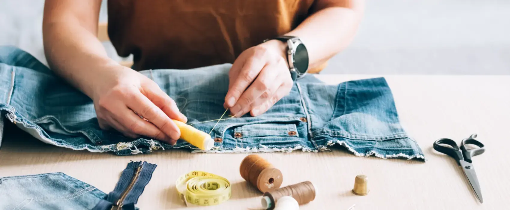 Repurposing old jeans