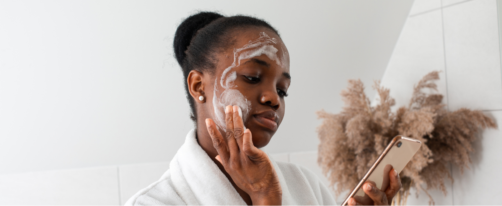 Women washing face