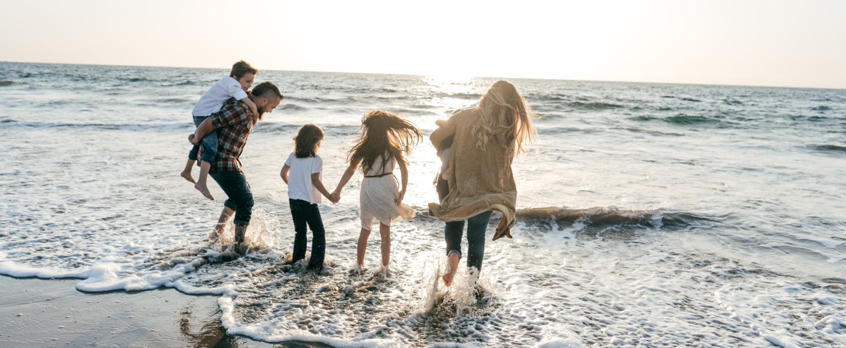 Family at the beach