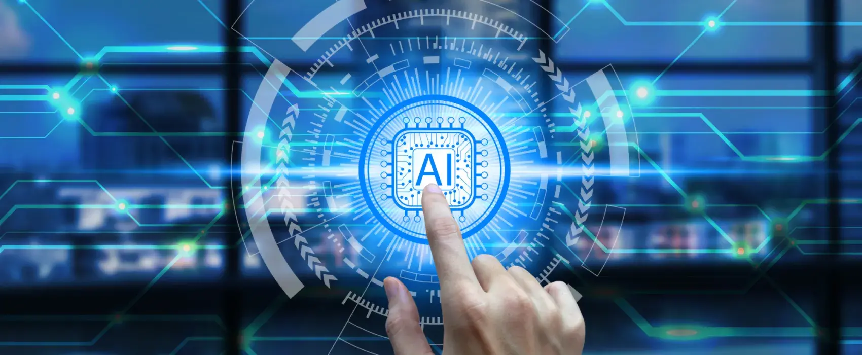 Finger tapping an AI screen
