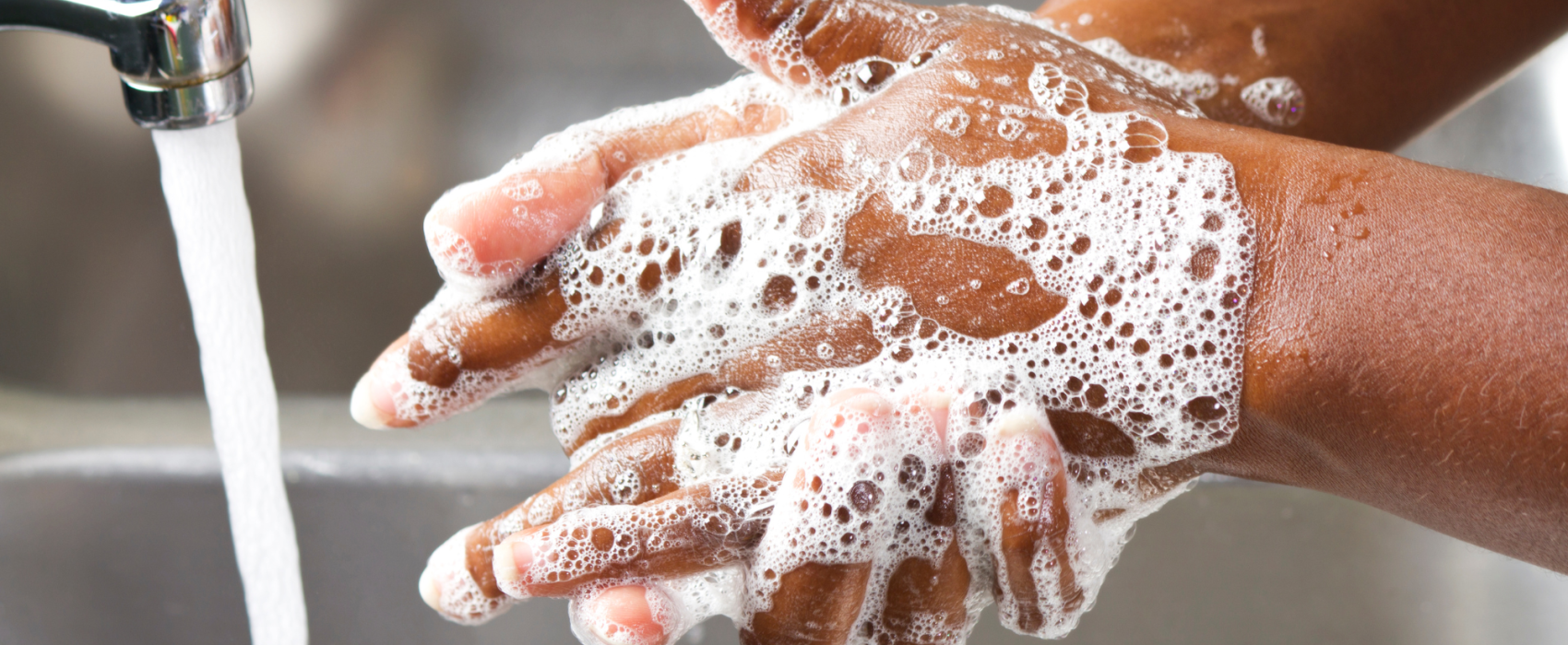 Hand washing with soap